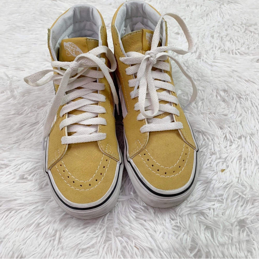 Vans Sk8-Hi high‎ top canvas suede lace up Shoe golden glow
